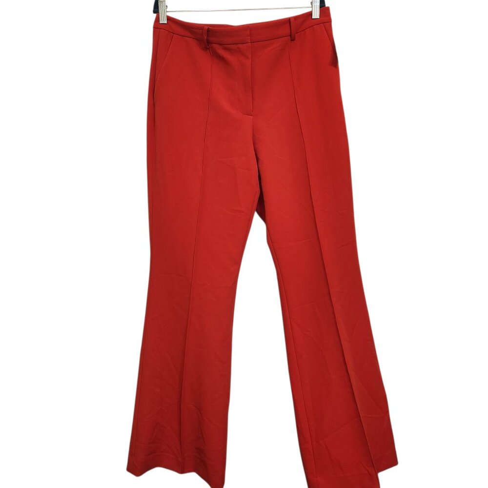 NWT DKNY Red Flare Leg Pants Size 10 - Picture 1 of 5